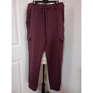 32 Degrees Heat Women's Tech Cargo Jogger Pants in Brown/Burgundy.Size M Sku0091